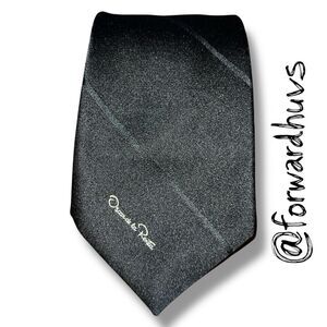 Oscar de la Renta Vintage Black Necktie – Elegant and Timeless